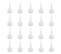 MOKKHNB 50 Pièces Buse de Remplacement pour Bouteilles à Presser, en Plastique Blanc Embout Fin et Couvercle Fileté, Étanche, Cuisine et Peinture Artisanale