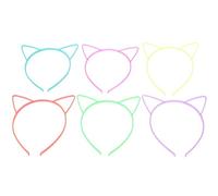 MOKKHNB 6 Pièces Bandeaux Cat Ears Lumineux Plastique pour Accessoires Glow in The Dark pour à Thème Chat pour an et Événements Spéciaux