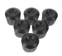 MOKKHNB 6 Pièces Embouts de Pied D’Enceinte en Caoutchouc, Cache-Pieds de Support D’Instrument, Noir, pour Tubes de 35mm, sans Outil, des Vibrations, Studio et Installations Audio