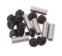 MOKKHNB 6 Pièces Rivets à Vis en Acier Inoxydable Argenté M4 5mm pour Réparation de Manche de Couteau, Fixation Robuste et Compatible pour Projets DIY de Couteaux Cuisine
