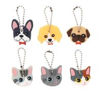 MOKKHNB 6pièces Cache-clés Souple Capuchons Mignons Couvre-clés Et Identificateurs De Clés Cartoon pour Maison Voiture