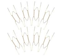 MOKKHNB 8pièces Porte-assiettes Muraux Invisibles Résistant Supports Décoratifs Polyvalents pour Assiettes Petites Suspension Murale Facile à Installer Design Élégant Doré pour Décoration
