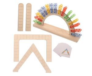MOKKHNB Activité D'association pour Seniors en Bois et Plastique | Formes Arc Triangle Rectangle, Coordination Œil-main, Livret Inclus, Usage Maison ou Centre Senior