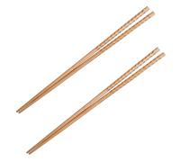 MOKKHNB Baguettes Longues en Bois de Hêtre 42 Cm 2 Paires de Baguettes Allongées Cuisine Cuisson Friture Fondue Chinoise et Service pour Cuisiner Résistantes et Sûres à Usage Domestique