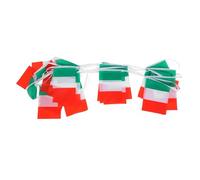 MOKKHNB Bannières de drapeau italien polyester 825x5.5cm pour festivals et supporters, guirlande facile à suspendre intérieure et extérieure