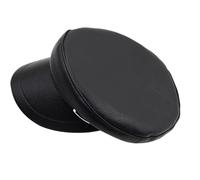 MOKKHNB Béret Style Capitaine en Pu Noir avec Boucle Décorative, Chapeau de Capitaine pour Yacht et Soirée Costumée, Chapeau Britannique Femme Respirant et Polyvalent, Accessoire Mode