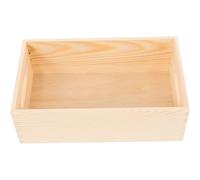 MOKKHNB Boîte de Rangement Bois Massif avec Poignée Rangement Outils Bureau et Objets Divers Petit Contenant Mural ou Desktop Design Épuré et Fonctionnel Caisse Non Laquée Naturelle