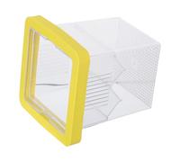 MOKKHNB Boîte D'élevage de Poissons avec Séparateur Amovible Flottante en Acrylique Jaune et Ventilation Multiple Installation Facile et Observation Ininterrompue pour Aquarium