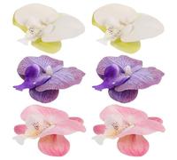 MOKKHNB Boucles de Chaussures à Fleurs Orchidées Lot de 3 Paires Maintien Sécurisé et Polyvalence en Plastique Clips Décoratifs Élégants pour Sandales pour Vacances la Plage