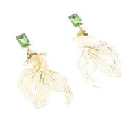 MOKKHNB Boucles D'oreilles en Alliage Forme Poisson Style Chinois Classique pour Femmes, Paire Délicate et Élégante, pour Anniversaire ou Saint-valentin