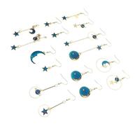 MOKKHNB Boucles D'oreilles Pendantes Asymétriques Lune Étoile En Alliage De Zinc Pour Femmes 8 Paires Style Bijoux Fantaisie Occasions Spéciales Décoration Élégante