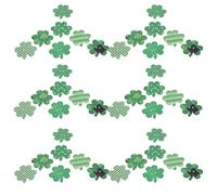 MOKKHNB Boutons en Bois Forme Trèfle Lot 50 Pcs Vert Décorations Fête Saint-patrick Artisanat Couture Accessoires Vestimentaires