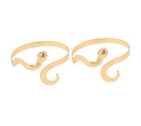 MOKKHNB Bracelet Manchette Serpent Réglable en Acier Inoxydable Bijoux Chic pour Femmes Lot de 2 pour Mariage et Fête Style Égyptien Design
