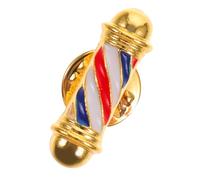 MOKKHNB Broche Élégante de Barbier Vintage en Alliage Finition Émaillée, Design Distinctif Montrant le Professionnalisme, pour Vestes et Accessoires de Coiffure