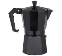 MOKKHNB Cafetière Moka en Aluminium Noir 300ml Poignée Froide et Régulateur de Pression pour Maison et Bureau Design Moderne et Élégant