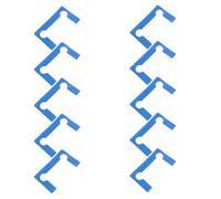 MOKKHNB Cale D'espacement en Pvc Bleu pour Charnière de Porte, Antidérapante, 10 Pièces, Dimensions 8,20x4,80x0,15cm, pour Portes en Verre de Salle de Bain