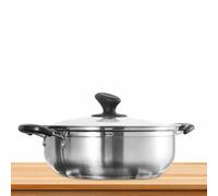 MOKKHNB Casserole Double Compartiment 30 Cm en Acier Inoxydable 304 Épais Poignée Bakélite Résistante la Chaleur pour Cuisson Induction et Gaz, Marmite à Fondue Chinoise 1 Pièce Pot