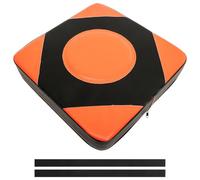 MOKKHNB Cible de Boxe Murale Sangle Adhésive Solide et Ferme en Cuir PU Orange Équipement D'entraînement Tapis de Pied Mural Pratique pour Boxe à Domicile