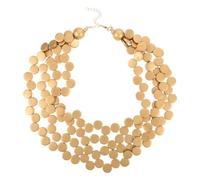 MOKKHNB Collier bohème de plage à plusieurs rangs - Collier à plusieurs disques - Bijou de cou épais pour femme, idéal pour les bals de fin d'année, les vacances et les séjours en station