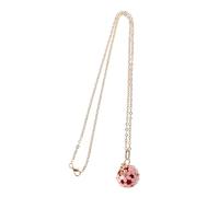 MOKKHNB Collier Diffuseur Huiles Essentielles Femme Pendentif Cage de Fleur Mexicaine pour Aromathérapie Accessoire de Mode Élégant Émetteur de Parfum Floral Rose