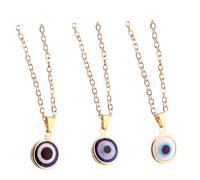 MOKKHNB Collier Pendentif Œil en 3 Pièces Bijoux pour Femme Protection et Chance Chaîne en