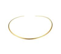 MOKKHNB Collier Ras Du Cou Rond Doré Minimaliste En Métal Pour Femmes Soirée Cosplay Présent Élégant 40 Cm