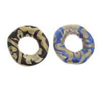 MOKKHNB Coussin Rond en Coton pour Bol Chantant Tibétain, Support Doux et Facile D'entretien, Lot de 2 Set de Set de Pièces pour Contemplation et Pratiques Spirituelles Couleur Aléatoire