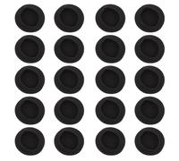 MOKKHNB Coussinets D'oreillette Confortables 20 en Mousse à Mémoire de Forme Noirs Lot de 20 Pièces, Coussinets d'oreille Isolants pour Casque pour Usage Quotidien