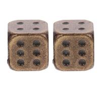 MOKKHNB Dés en métal 2pcs 12mm Six Faces légers pour Jeux de société et Bars Gros dés numérotés