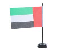 MOKKHNB Drapeau de Table Présent Symbolique des Émirats Arabes en Polyester avec Impression Vive pour Bureau ou Chambre D'étude, Décoration Intérieure et Extérieure