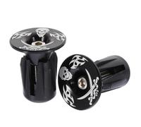 MOKKHNB Embouts de Guidon Vélo de Course en Alliage D'aluminium Noir, Accessoires Légers et Faciles à Installer pour Cintre Velo Route, Lot de 1 Paire