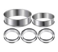 MOKKHNB Emporte-pièces ronds (8 pièces) - Moule à biscuits en acier inoxydable de 7,5 cm et 10 cm - Antiadhésif - Idéal pour muffins anglais, raviolis, empanadas et pâte à dumplings.