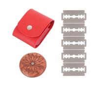 MOKKHNB Ensemble Coupe en Bois et Métal Lame Double Face, Outil à Scarifier la Pâte Gâteaux, Facile à Utiliser Ranger Paquet de Rangement