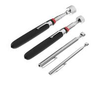 MOKKHNB Ensemble de 4 Outils Télescopiques en Métal avec Têtes Aimantées pour Ramassage et Inspection dans Sites Touristiques et Zones Difficiles d'Accès