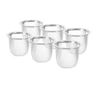 MOKKHNB Filtres à Thé en Acier Inoxydable Lot de 6, Tamis Fin Inox Réutilisable, Infuseurs Pratiques pour Tasse à Thé et Théière, Usage Domestique et Professionnel