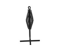 MOKKHNB Lève-Couvercle pour Fours Extérieurs 20cm en Fer Noir | Poignée Spiralée avec Support, pour Marmites en Fonte et Ustensiles de Camping, Rangement Facile