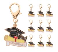 MOKKHNB Lot de 10 porte-clés de remise de diplômes 2026 : pendentif en forme de toque de docteur ou de licence - porte-clés souvenir pour fête de remise de diplômes, breloque pour à dos