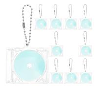 MOKKHNB Lot de 10 porte-clés en forme de disque vinyle - Porte-clés rétro en forme de CD - Mini -DVD vierge - Souvenir pour enregistreur musical - Pendentif pour sac à main ou sac à dos