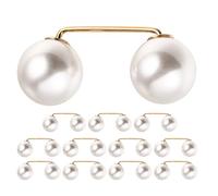 MOKKHNB Lot de 12 pinces de serrage à la taille - Boutons de jeans ajustables pour jeans amples - Pinces à ourlet perlées pour pantalons et jupes - Épingles multifonctions pour vêtements, sans