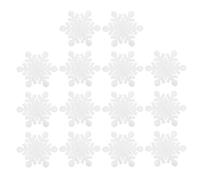 MOKKHNB Lot de 14 Écussons Flocon de Neige à Repasser pour Vêtements Blancs, Patchs Thermocollants en Polyester Faciles à Coudre pour DIY Vestes et Créations Personnalisées