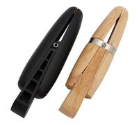 MOKKHNB Lot de 2 Étaux Bijoux en Bois et Plastique, Mâchoires Annulaire avec Cale pour Fabrication, Sertissage et Polissage Bagues, Outils Manuels Bijoutier pour Réparation Précise