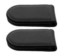 MOKKHNB Lot de 2 Porte-Billets Magnétiques en PU Souple, Organiseur de Cartes et Billets pour Hommes, Format Compact Adapté au Bureau et Déplacements