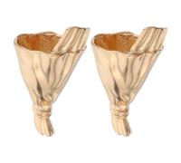 MOKKHNB Lot de 2 supports de broche fleuris : Broche à porter soi-même, pour femmes et filles, clip de en métal doré, idéal comme cadeau de mariage ou de fête prénuptiale.