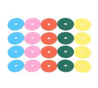 MOKKHNB Lot de 20 porte-clés CD - Pendentifs mini disques vinyle en plastique de couleurs assorties pour la création de porte-clés personnalisés - Accessoires - mini CD style rétro
