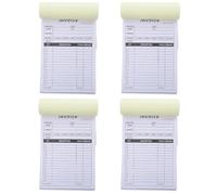 MOKKHNB Lot De 4 Carnets de Reçus sans Parties de Factures et Commandes Carnet de Reçus Copie pour Petites Entreprises Formulaires de Commande pour Magasins et Restaurants