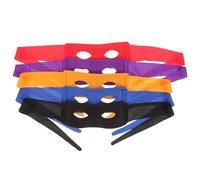 MOKKHNB Lot de 5 Demi-masques Style Justicier en Pvc Colorés pour Hommes, Masques de Bal Masqué et Déguisement Cosplay, Accessoires Fête et Carnaval