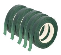 MOKKHNB Lot de 5 Rouleaux de Ruban Adhésif Vert en Papier pour Fleuriste, Forte Adhérence, Déchirable la Main, pour Emballage et Décoration de Bouquets