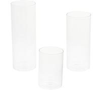 MOKKHNB Lot de Verre Transparents Ambiance Romantique Design Simple et Facile à Utiliser Abat-Jour Coupe-Vent pour Bougies