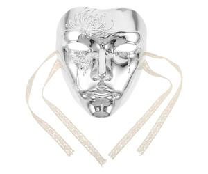 MOKKHNB Masque de bal masqué vintage, masque intégral steampunk mécanique argenté pour cosplay, fêtes et occasions formelles, soirées masquées et cosplay