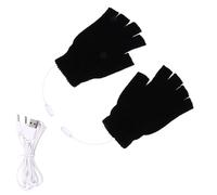 MOKKHNB Moufles Chauffantes USB Électriques sans Doigts pour Hommes et Femmes, Chauffage Rapide et Portable, pour Travailler et Regarder des Écrans en Automne et Hiver